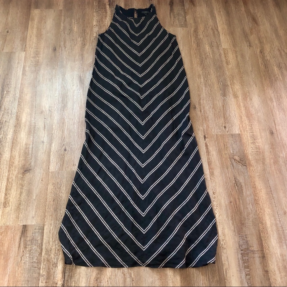 J. Crew Chevron Linen Maxi Dress